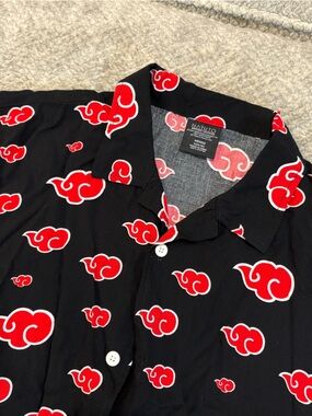 Naruto Cloud Mens Button Up Sz S